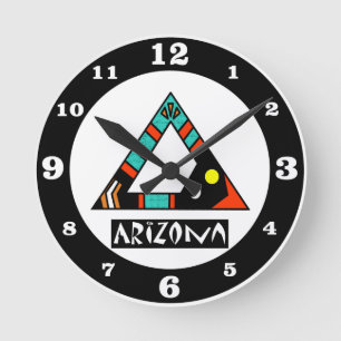 Arizona Pyramid Round Clock