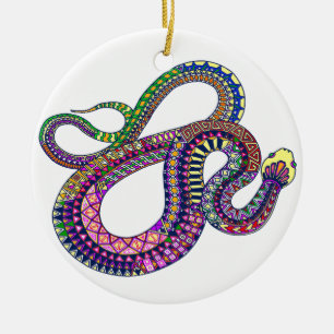 Arizona Rattler Ceramic Tree Decoration