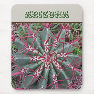Arizona Red Barrel Cactus Desert Plant Southwest Mouse Mat