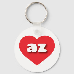 Arizona red heart - I love az Key Ring