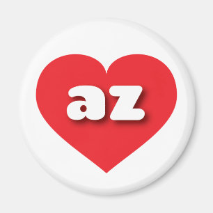 Arizona red heart - I love az Magnet