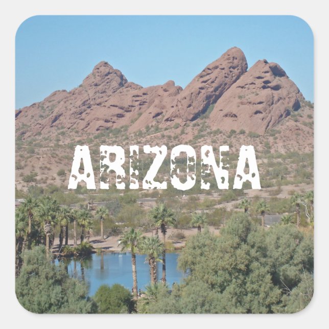 Arizona Red Rock Landscape Photo Southwest Square Sticker (Front)