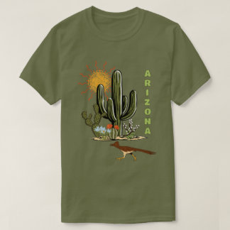 Arizona Roadrunner Desert Cactus T-Shirt