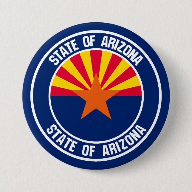 Arizona Round Emblem 7.5 Cm Round Badge (Front)