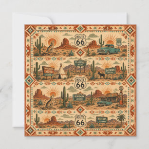 Arizona Route 66 Desert Greetings Card