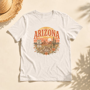 Arizona Route 66 Desert Sunset Vintage Tri-Blend Shirt