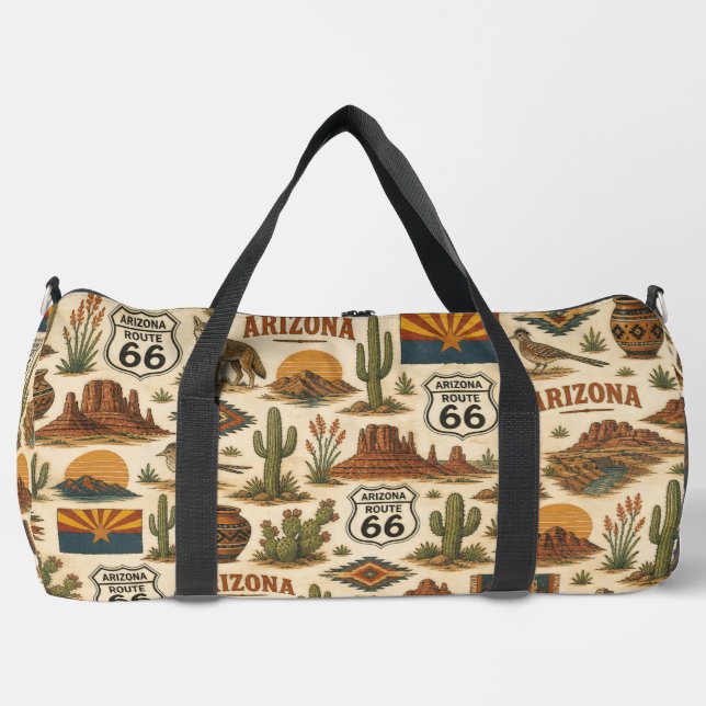 Arizona Route 66 Desert Weekender Duffle Bag (Front)