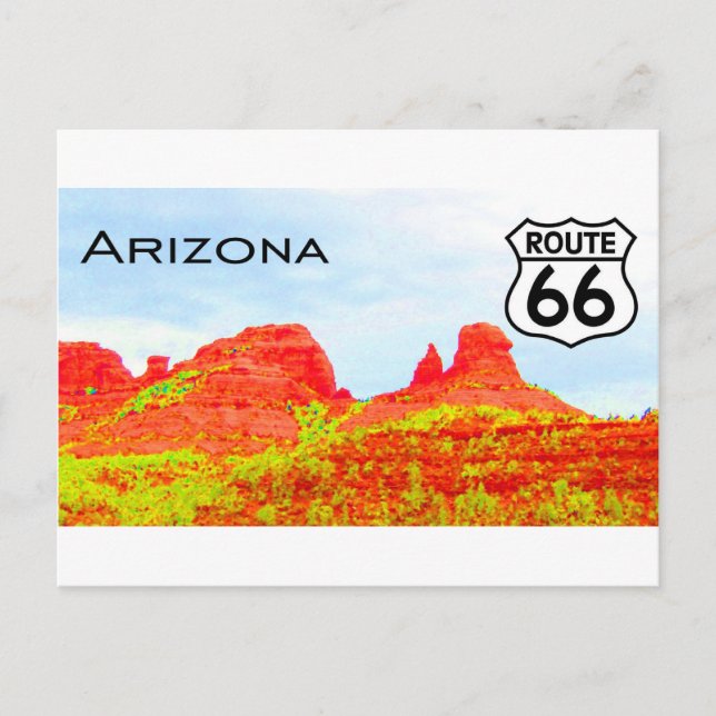 Arizona Route 66 Landscape Postcard (Front)