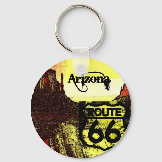 Arizona Route 66 Western Key Ring (Front)