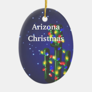Arizona Saguaro Cactus Christmas Ornament