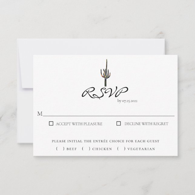 Arizona Saguaro Cactus Response Card (Front)