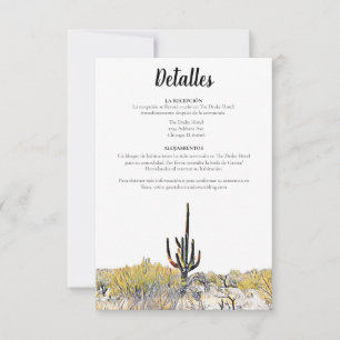 Arizona Saguaro Cactus Spanish Dettales Card