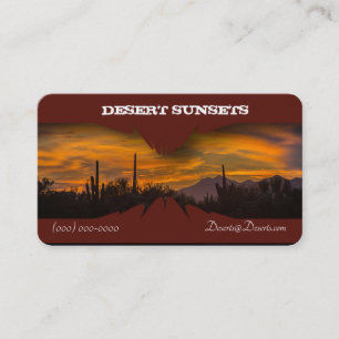 Arizona Saguaro Cactus Sunset Business Card