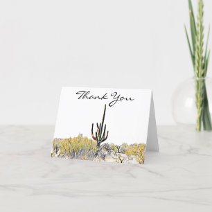 Arizona Saguaro Cactus Thank You Card