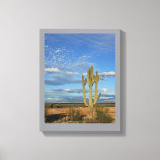 Arizona Saguaro Cactus Wrapped Canvas Print