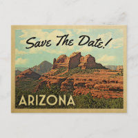 Arizona Save The Date Vintage Postcards