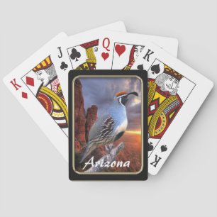 Arizona Sedona Gambel's Quail Playing Cards