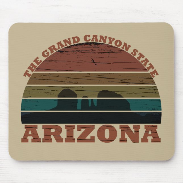 Arizona sedona Grand canyon landscape retro Mouse Mat (Front)