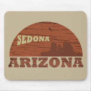 Arizona sedona landscape vintage az retro mouse mat