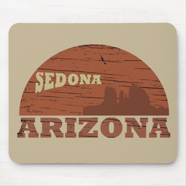 Arizona sedona landscape vintage az retro mouse mat (Front)