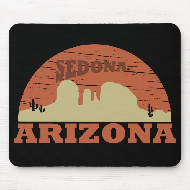 Arizona sedona landscape vintage az retro mouse mat (Front)