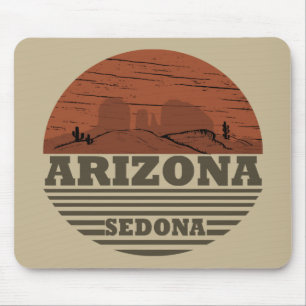Arizona sedona landscape vintage az retro mouse mat