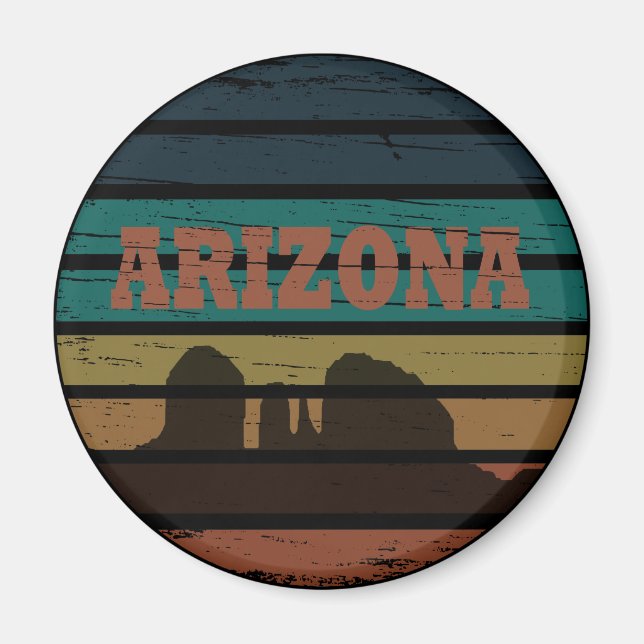 Arizona Sedona landscape vintage az sunset retro Magnet (Front)
