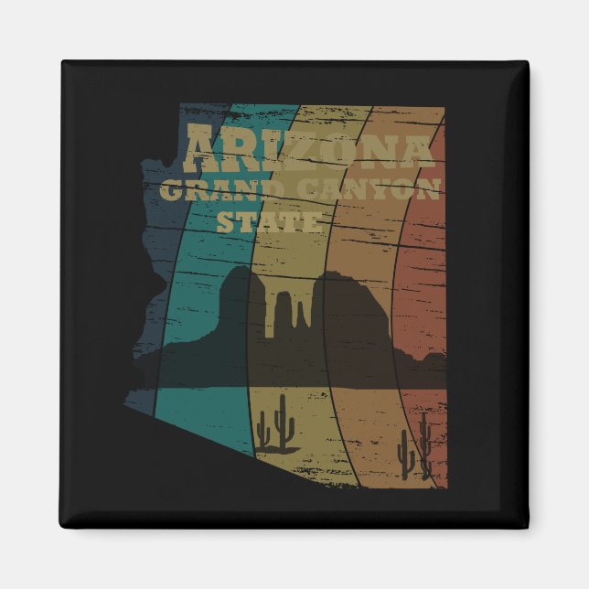 Arizona Sedona map grand canyon landscape  Magnet (Front)