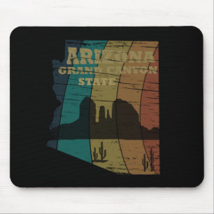 Arizona Sedona map grand canyon landscape retro Mouse Mat