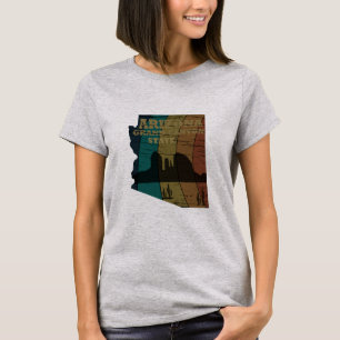 Arizona Sedona map grand canyon landscape retro T-Shirt