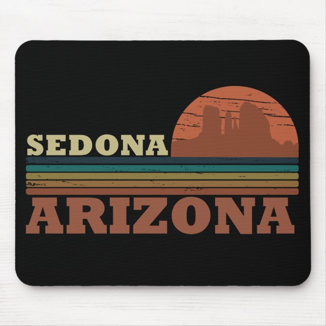 arizona sedona vintage sunset landscape az mouse mat (Front)