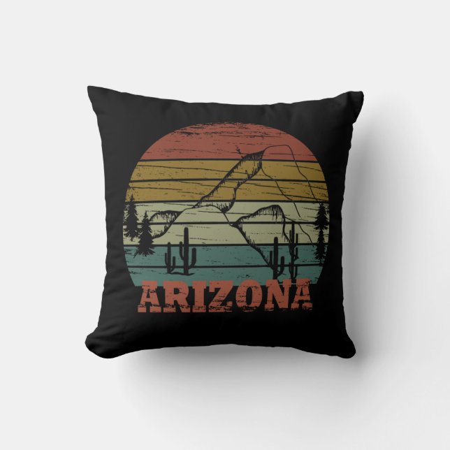 Arizona Sedona vintage sunset retro az Cushion (Front)