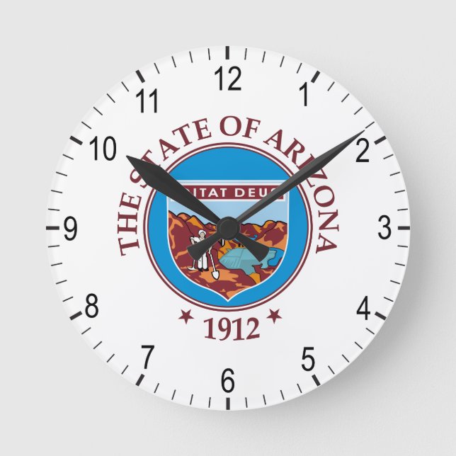 Arizona sign round clock (Front)