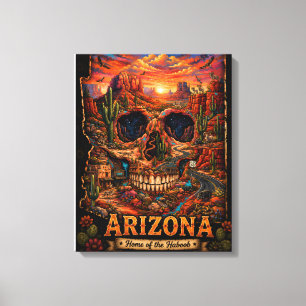 Arizona Skull Illusion Astigmatism STATE of Mind Canvas Print