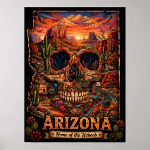 Arizona Skull Illusion Astigmatism STATE of Mind Poster