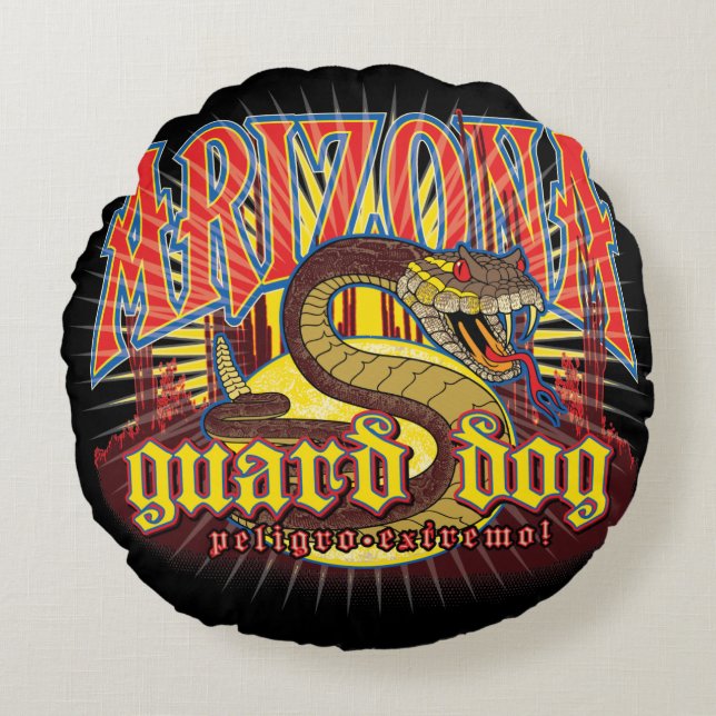 Arizona Snake Art Round Cushion (Front)