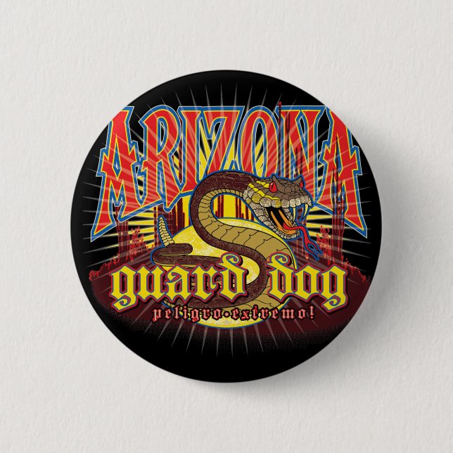 Arizona Snake on Guard 6 Cm Round Badge (Front)