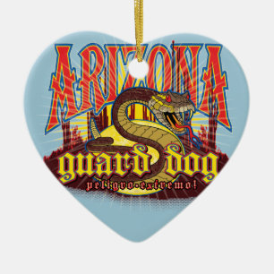 Arizona Snake on Guard Ceramic Tree Decoration