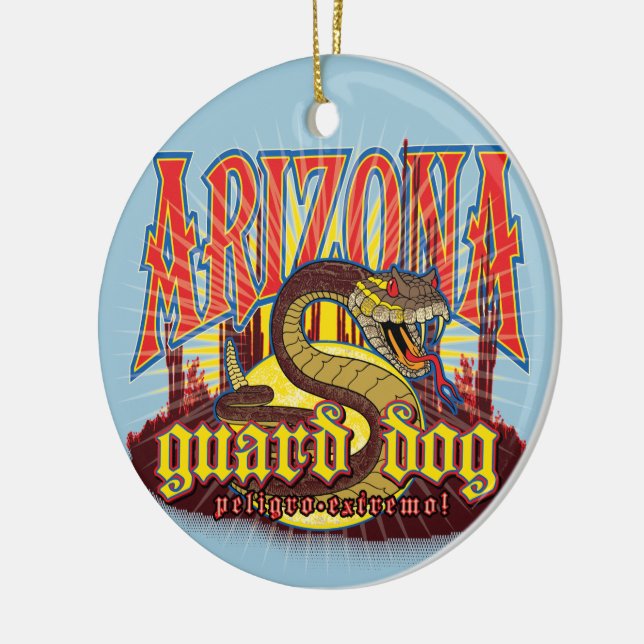 Arizona Snake on Guard Ceramic Tree Decoration (Left)