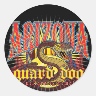 Arizona Snake on Guard Classic Round Sticker