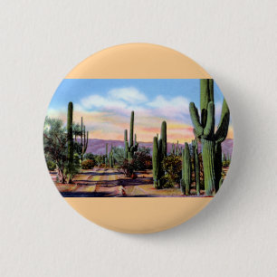 Arizona Sonoran Desert Scene 6 Cm Round Badge