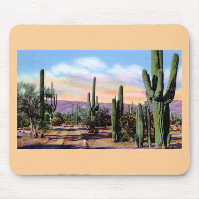 Arizona Sonoran Desert Scene Mouse Mat (Front)