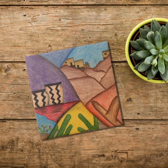 Arizona Southwest Desert Colourful Rainbow Tile (Creator Uploaded)