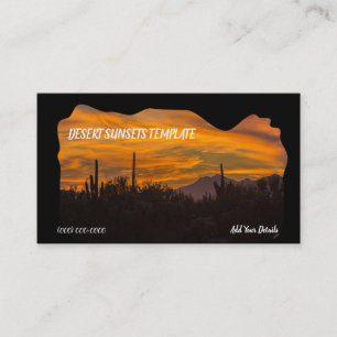 Arizona Southwest Desert Sunset Business Card