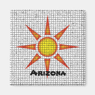 Arizona Southwest Mosaic Tile Bright Sun Magnet
