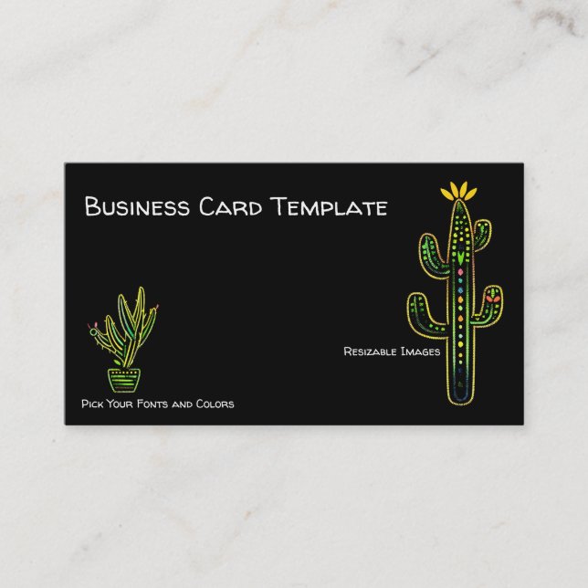 Arizona Southwestern Cactus Plants Business Card (Front)