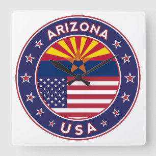 Arizona Square Wall Clock