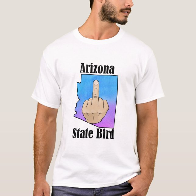 Arizona state bird t-shirt middle finger colour (Front)