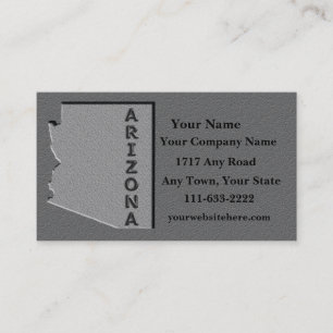Arizona State Business card carved stone look