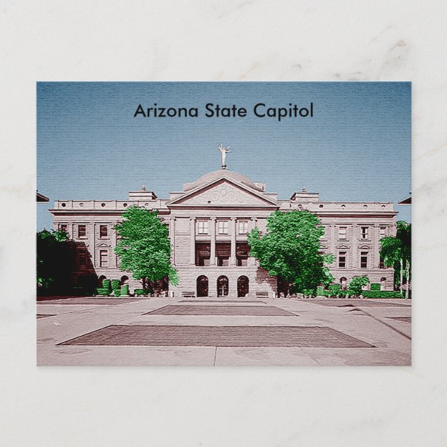 Arizona State Capitol Tinted Colourized Postcard (Front)